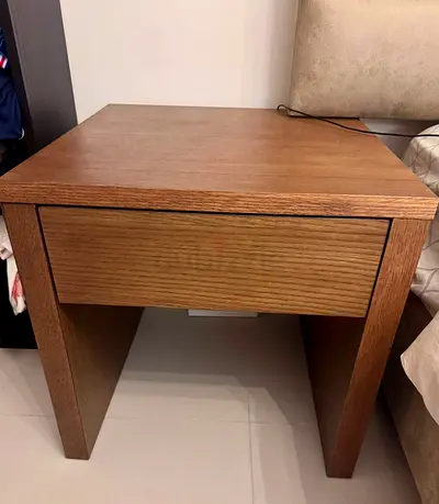 Crater  Barrel Bedside Nightstand Tables Wood