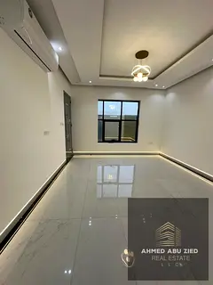 Villa for annual rent in Ajman, Al Zahiyah area, 15 minutes from Sharjah Airport. 5 bedrooms, living