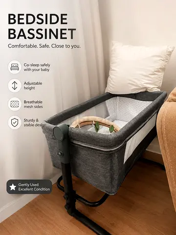 Adjustable Bedside Bassinet - Gently Used, Excellent Condition
