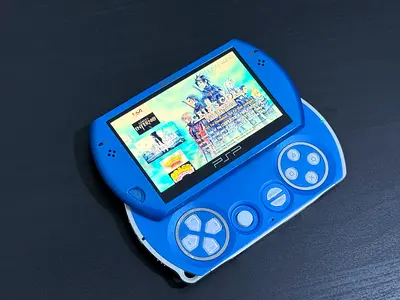 Custom blue PSP-GO - 128gb loaded with games