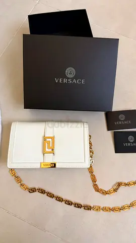 White Versace greca godess mini bag bag with gold chain original