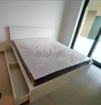 Ikea malm bed with mattress and 2 storage drawers