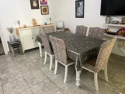 Elegant 6 Seater Dining Table Set with Buffet