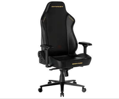 DXRacer Martian Black Gaming/Office Chair - Adjustable Armrests  Lumbar Support