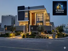 For sale in Al Helio 2 – Azha Roundabout | Modern corner villa near Azha Complex and Mohammed Bin 