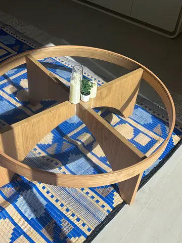 IKEA Round Oak Coffee Table bought 1 month ago - urgent sale due to relocation