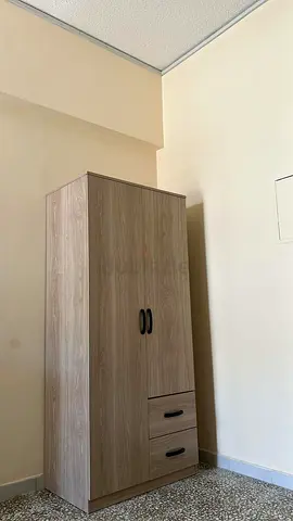 Light Wood 2-Door Wardrobe with Drawers - Good Condition