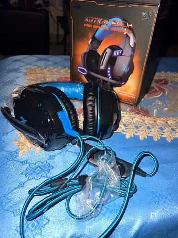 KOTION EACH Pro gaming headset blue and black wired