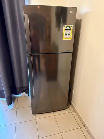 LG Top Freezer Refrigerator - Stainless Steel, Good Condition