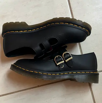 Black Dr. Martens Mary Jane Shoes, 38 (new)