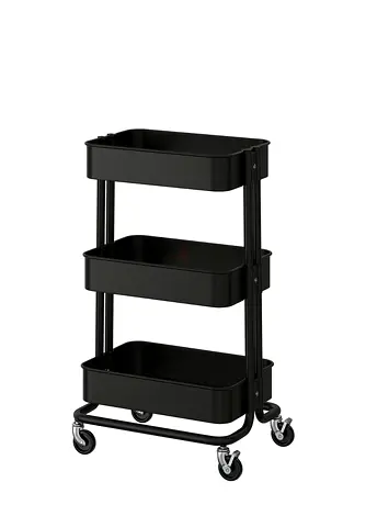 IKEA RÅSKOG 3-Tier Rolling Cart - Black