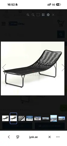 Modern Black Sun Lounger x2