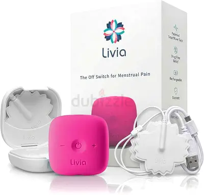 Livia Menstrual Pain Relief Device, Pink - Period Pain Off Switch - Portable and Travel