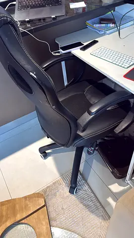 Ergonomic Black Leather Office Chair