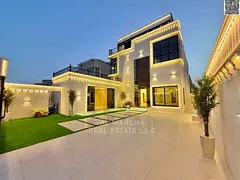 Luxury villa in Al Rawda - freehold, two floors and a roof, including electricity, water and air con