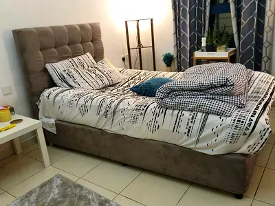 Upholstered single Bed  — Used, Good Condition