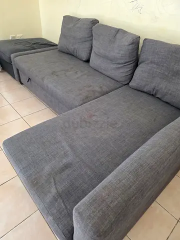 URGENT SALE!! Grey L-shaped IKEA Sofa Set with Foot stool- MUST GO TODAY..