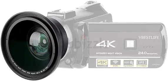 37mm 0.39X Professional HD Wide Angle Lens with Macro Lens and 37mm Phone Clip for Camcorder DSLR Ca