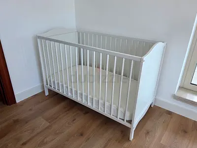Nearly New IKEA Baby Cot + Complete Bedding Set (Used  1 Week)