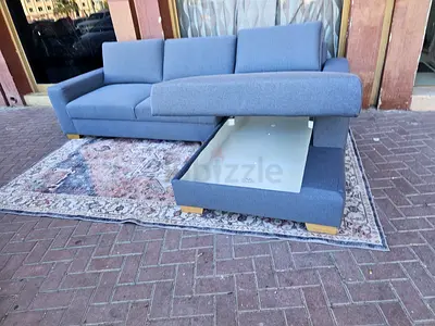 Ikea Sorvallen L Shape Sofa under storage