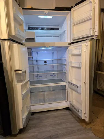 Free Delivery- Hitachi Black glass 4-door Fridge With Water Dispenser 90cm