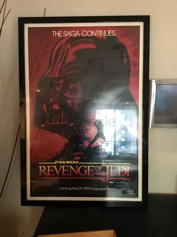 Original 1984 Framed Star Wars: Revenge of the Jedi Vintage Movie Poster