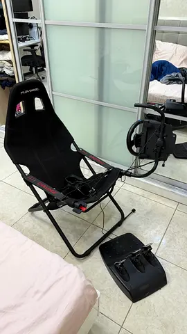 Foldable Racing Simulator Seat with Wheel and Pedals (Playseat-style). Negotiable.