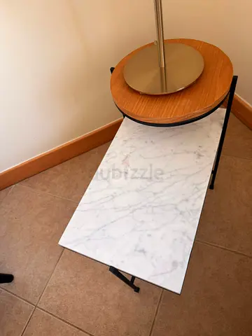 Modern Side Table – Marble Wood Design