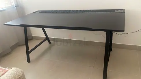 Large Black Metal Study/Office Table - Good Condition IKEA „Utespelare“