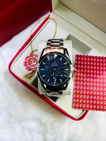 Omega Seamaster Aqua Terra Mens Stainless Steel Watch - Blue Dial