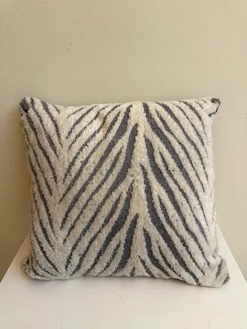 Modern Textured Zebra Print Decorative Throw Cushion