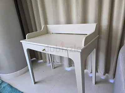 White Dressing Table / Vanity with Single Drawer - Good Condition