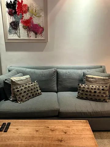 Crate  Barrel 3 seater sofa - Green
