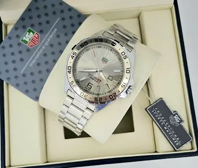 TAG Heuer Silver Stainless Steel Mens Watch (Box  Papers)