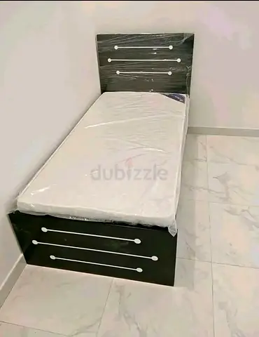 Single Bed with Headboard and New Mattress
