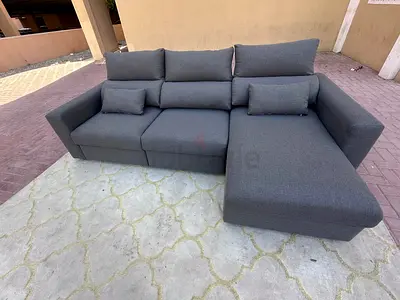 Ikea Eskelstuna L shape sofa bed Dark gray Excellent Condition
