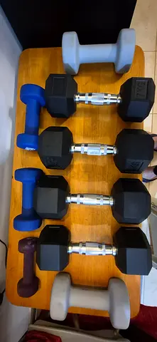 Sun  Sand Sports Dumbell set of 9 pieces for weight lifting from 1.5 to 9 kg