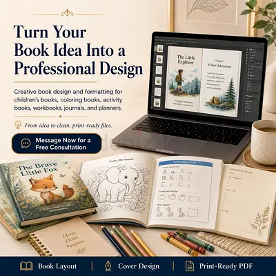 Children’s Book Design | Coloring Book  Workbook Formatting