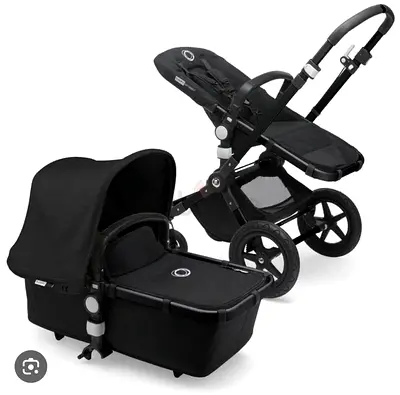 Bugaboo Chameleon travel stroller with carrycot (black) - good condition
