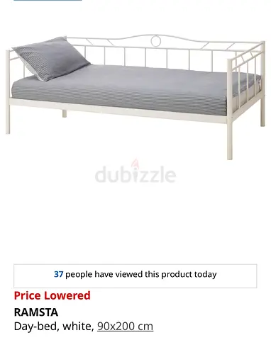 Ikea Single day bed with mattress for sale Aed 150- contact / whtsap -0506607318