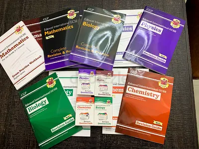 CGP edexcel revision igcse collection. Of 12 books and 4 sets of question cards