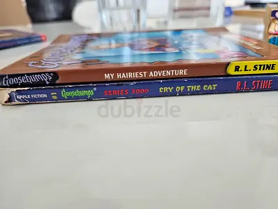 Goosebumps books - My Hairiest Adventure and Cry of the Cat by R.L. Stine (used)