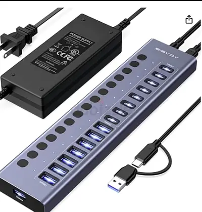 ACASIS 16‑Port USB 3.0 Powered Hub – Used, Fully Tested – Excellent Condition
