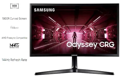 Samsung C24RG50FQM (part of the CRG5 series) is a 24-inch (23.5 viewable) curved gaming monitor des