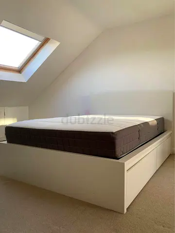 Ikea malm queen bed with storage like new
