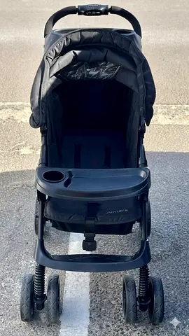 Juniors Baby Stroller – Excellent Condition with Parent  Child Trays (Black)