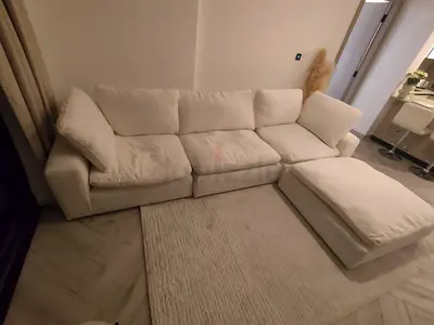 Marina Homes feather 🪶 filled modular sofa with ottoman