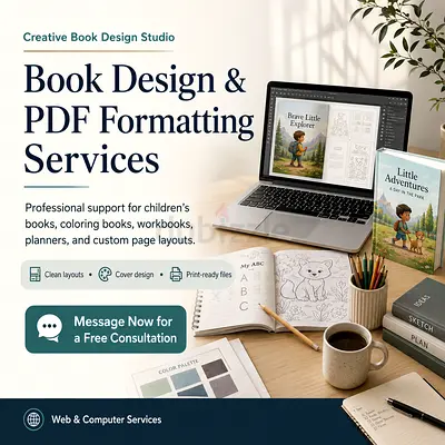 Book Design  PDF Formatting Services | Workbooks, Planners  Kids Books