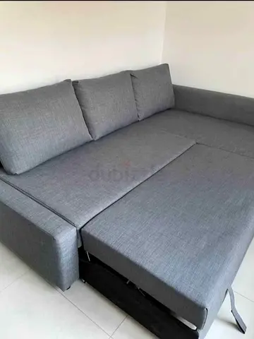 Grey L-shaped Sofa Bed - Good Condition