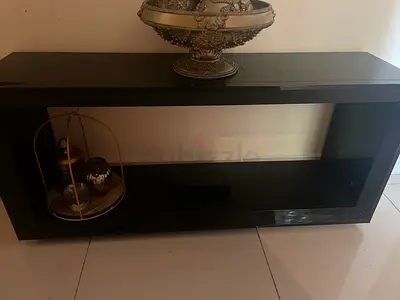 Sony Black High Gloss Console Table / TV Unit - Good Condition